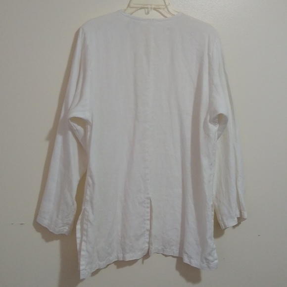 CTC Linens Raglan M Women Long Sleeve V-neck 100% Linen - Picture 9 of 9